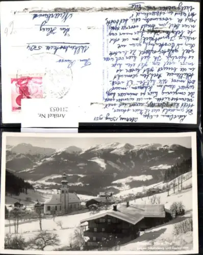 211053,Foto Ak Oberau Wildschönau geg. Schatzberg u. Joelspitze Winteransicht