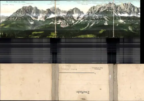 216218,Klappkarte Ellmau Kaisergebirge Gipfelkarte Wilde Kaiser