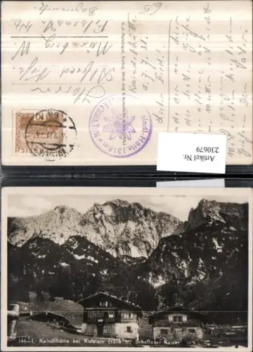 230679,Kaindlhütte Berghütte b. Kufstein Schaffauer-Kaiser Bergkulisse