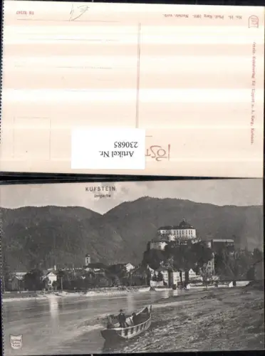 230685,Kufstein Teilansicht Burg Innpartie Ruderboot