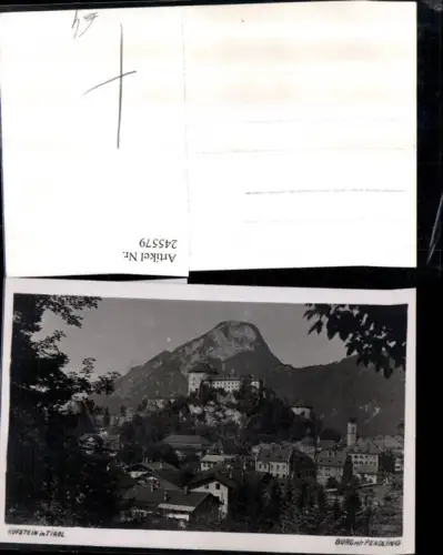 245579,Kufstein Teilansicht m. Festung Burg u. Pendling