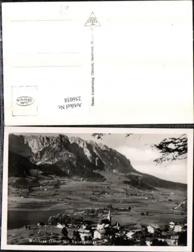 256038,Walchsee in Tirol Totale m. Kaisergebirge Bergkulisse