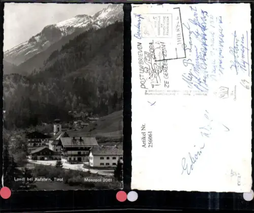 256061,Landl Teilansicht Kirche b. Kufstein Bergkulisse