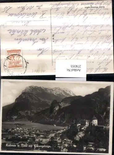 274353,Kufstein Totale m. Festung u. Kaisergebirge Bergkulisse