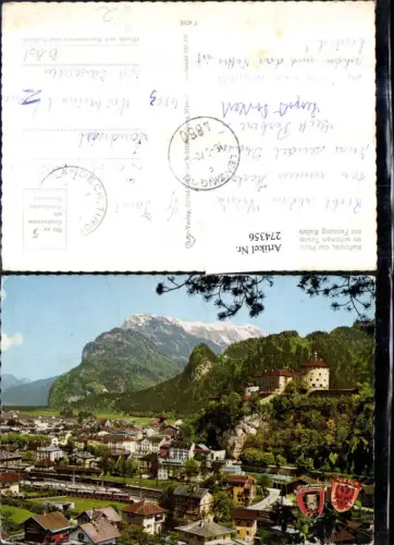 274356,Kufstein Totale m. Festung u. Kaisergebirge Bergkulisse