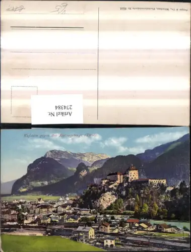 274384,Kufstein Totale m. Festung geg. Kaisergebirge Bergkulisse pub Purger e Co 8516