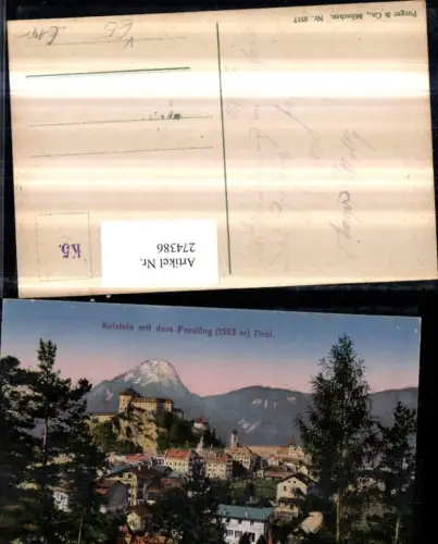 274386,Kufstein Totale m. Festung u. Pendling Bergkulisse pub Purger e Co 8517