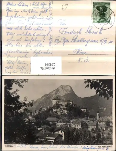 274394,Kufstein Totale m. Festung u. Pendling Bergkulisse