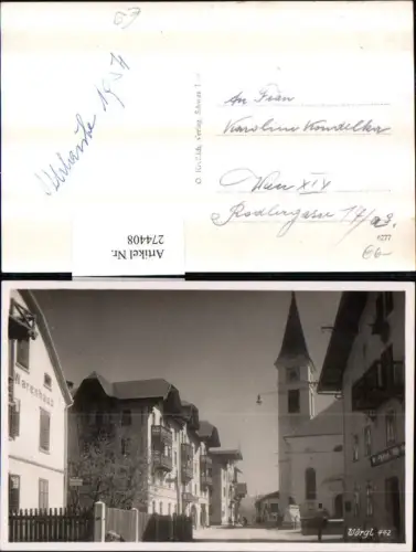 274408,Wörgl Straßenansicht Warenhaus Kirche