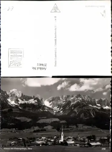 274411,Ellmau Totale m. Kaisergebirge Bergkulisse