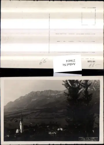 274414,Ellmau Teilansicht Kirche Bergkulisse
