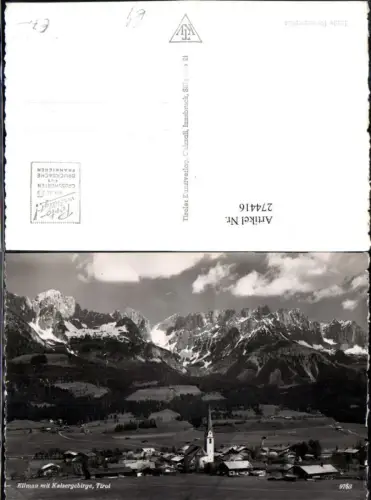 274416,Ellmau Totale m. Kaisergebirge Bergkulisse