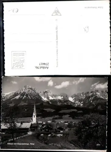 274417,Ellmau Totale m. Kaisergebirge Bergkulisse