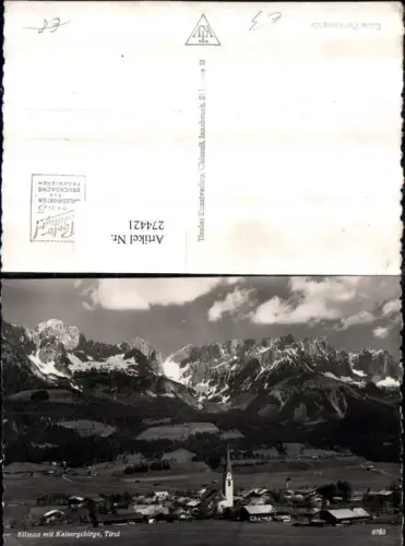 274421,Ellmau Totale m. Kaisergebirge Bergkulisse