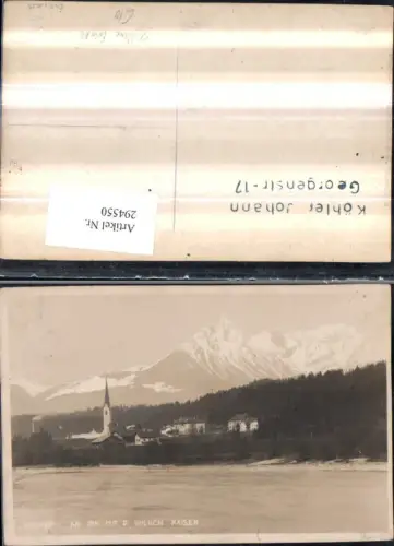 294550,Seltene Foto AK Kirchbichl am Inn Totale m. d. Wilden Kaiser Bergkulisse
