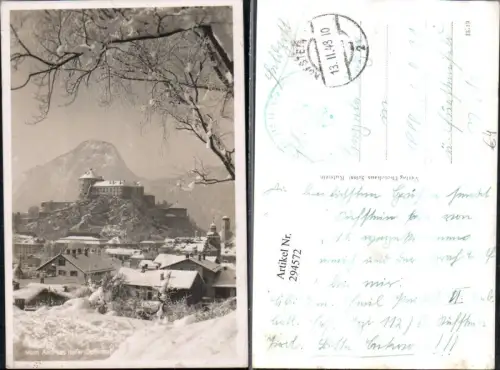 294572,Kufstein Teilansicht m. Festung vom Andreas Hofer-Denkmal Winterbild