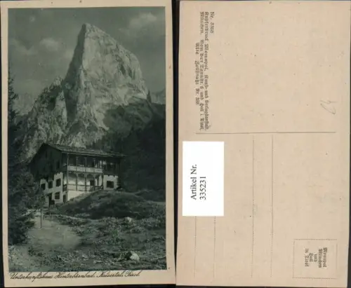 335231,Unterkunftshaus Hinterbärenbad im Kaisertal b. Kufstein Bergkulisse