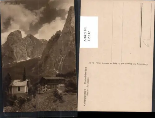 335232,Kaisergebirge Hinterbärenbad b. Kufstein Kapelle Bergkulisse
