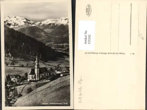 335242,Oberau Wildschönau Kirche Bergkulisse
