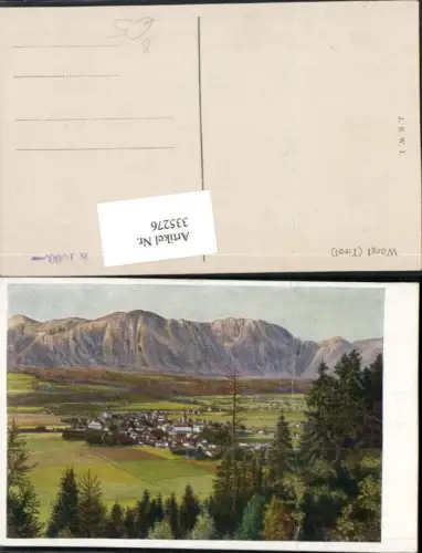 335276,Künstler AK Wörgl Totale Bergkulisse