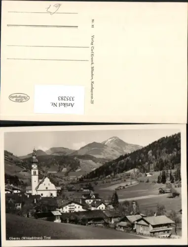 335283,Oberau Wildschönau Totale Kirche Bergkulisse