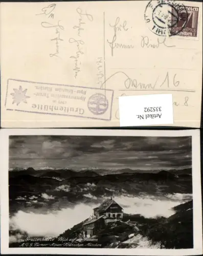 335292,Gruttenhütte Berghütte b. Ellmau geg. Tauern Bergkulisse