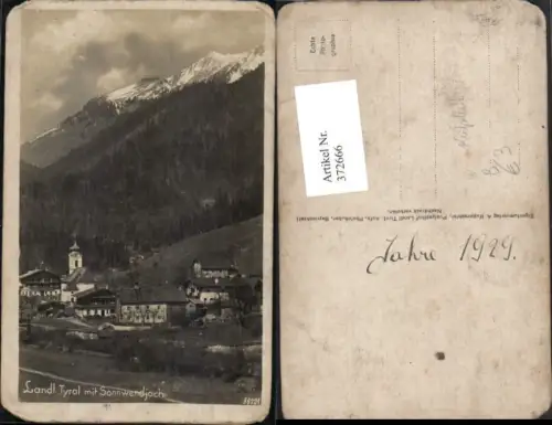 372666,Landl b. Kufstein Totale m. Sonnwendjoch Bergkulisse