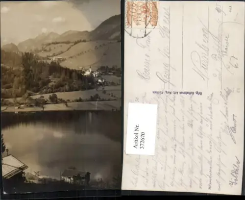 372670,Foto AK Thiersee Teilansicht See Bergkulisse