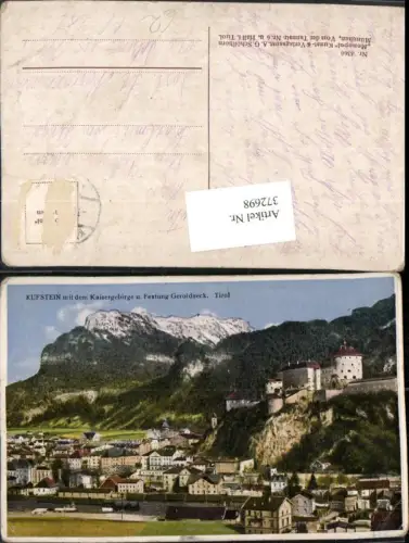 372698,Kufstein Teilansicht m. Festung Geroldseck geg. Kaisergebirge