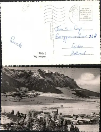 373011,Walchsee in Tirol Totale Bergkulisse Winterbild