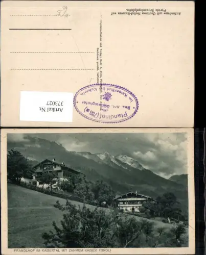 373027,Pfandlhof im Kaisertal b. Kufstein m. Zahmen Kaiser Bergkulisse