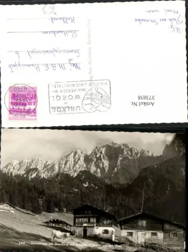 373038,Kaindlhütte am Steinberg m. Scheffauer b. Scheffau Bergkulisse