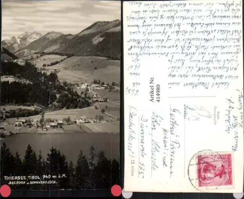 414980,Thiersee Seedorf Totale m. Sonnwendjoch Bergkulisse