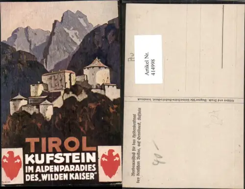 414998,Künstler AK Mulley Kufstein Festung Bergkulisse