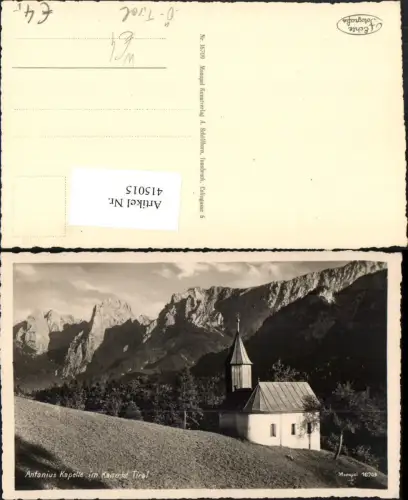 415015,Antoniuskapelle Kapelle im Kaisertal b. Ebbs Bergkulisse