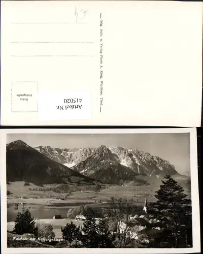 415020,Walchsee Totale m. Kaisergebirge Bergkulisse