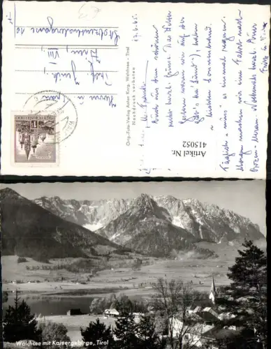 415052,Walchsee Totale m. Kaisergebirge Bergkulisse