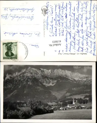 415053,Scheffau Totale m. Wildem Kaiser Bergkulisse
