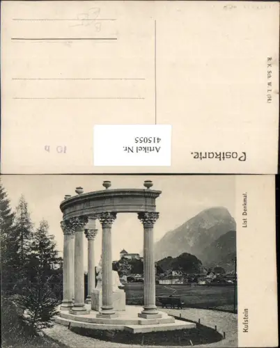 415055,Kufstein List Denkmal Statue m. Festung