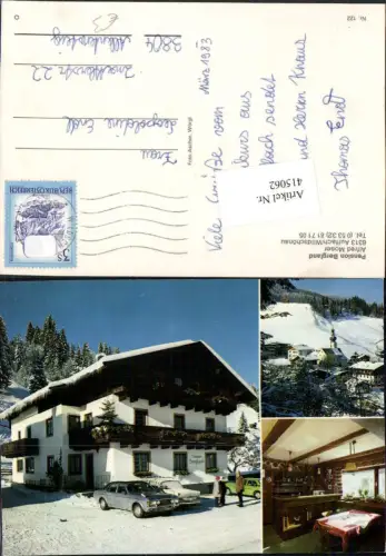 415062,Auffach Wildschönau Totale Pension Bergland Winterbilder Mehrbildkarte
