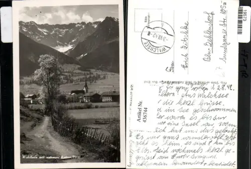 436744,Walchsee Teilansicht m. Zahmen Kaiser Bergkulisse