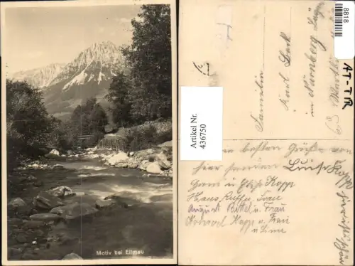 436750,Motiv bei Ellmau Fluss Bergkulisse