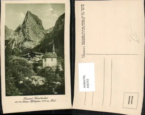 436753,Hinterbärenbad b. Kufstein m. Kleinen Haltspitze Bergkulisse
