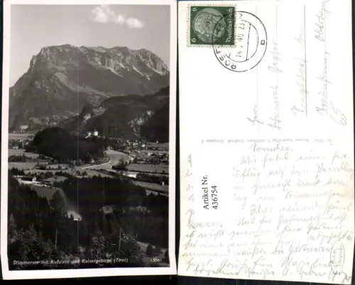 436754,Kufstein Totale m. Kaisergebirge Bergkulisse