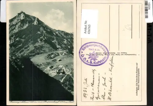 436765,Stripsenjochhaus Berghütte b. Ebbs m. Stripsenkopf Bergkulisse