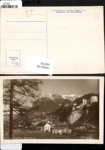 436793,Kufstein Teilansicht m. Festung geg. Wilden Kaiser Bergkulisse