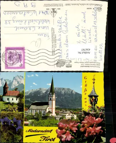 436797,Niederndorf Teilansicht Kirche Kapelle Enzian Mehrbildkarte