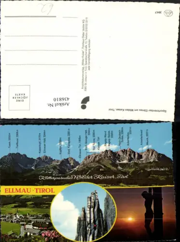 436810,Ellmau am Wilden Kaiser Totale Kletterer Bergkulisse Mehrbildkarte