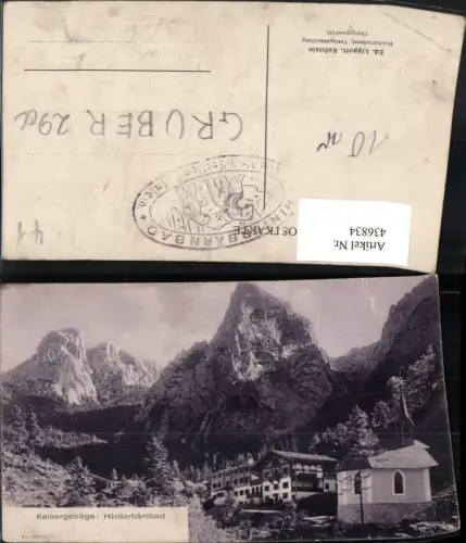 436834,Kaisergebirge Hinterbärenbad b. Kufstein Kapelle Bergkulisse