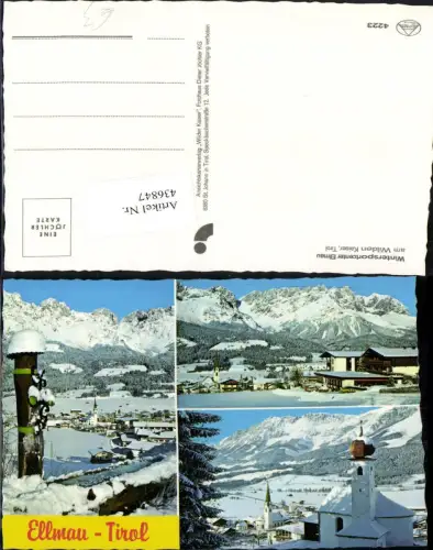 436847,Ellmau am Wilden Kaiser Totale Kirche Winterbilder Mehrbildkarte